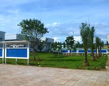 Thi công trồng cây xanh - hoa nền - thảm cỏ - nhà máy ANOVA FEED Giầu Giây