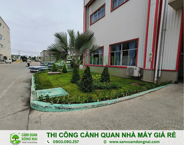 Thi công cảnh quan nhà máy giá rẻ