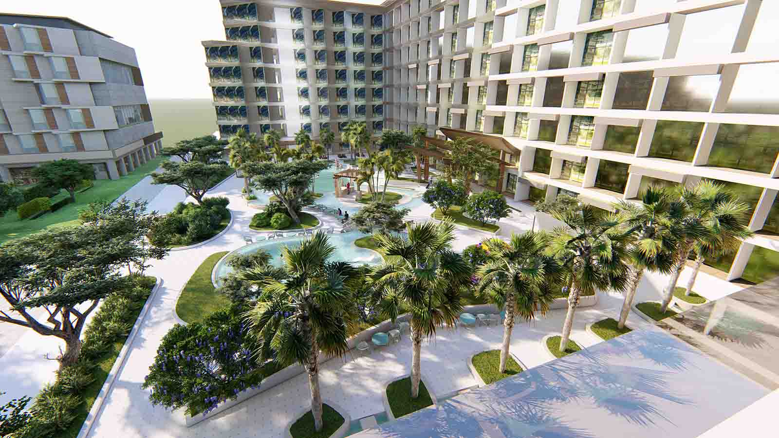 Sân vườn cảnh quan bệnh viện