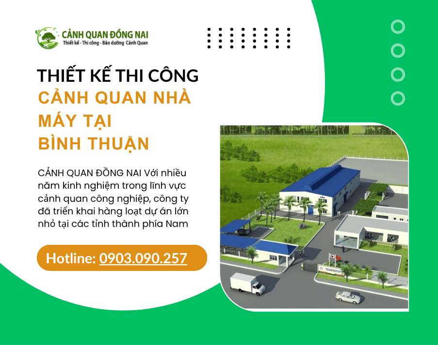 Thiết kế thi công cảnh quan nhà máy tại Bình Thuận (2)